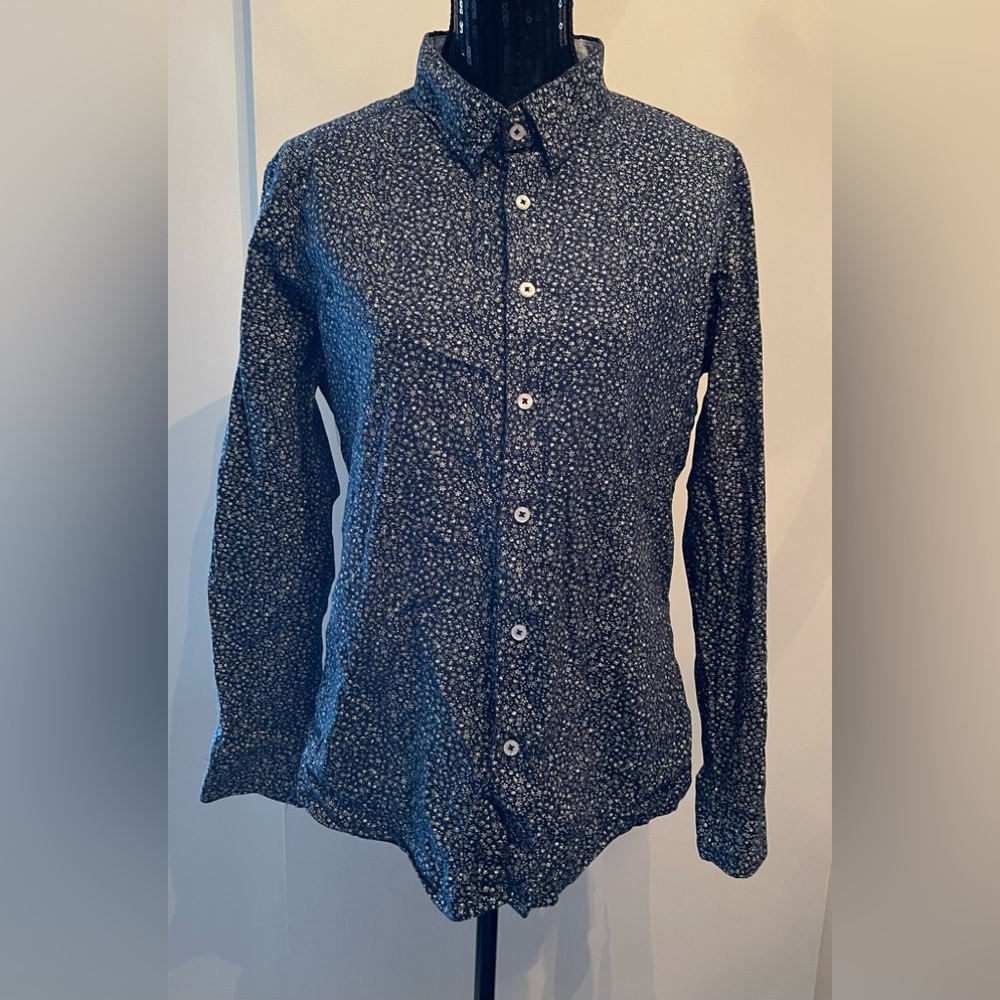 Level Ten Floral Print Long Sleeve Button Down Shirt Size Medium